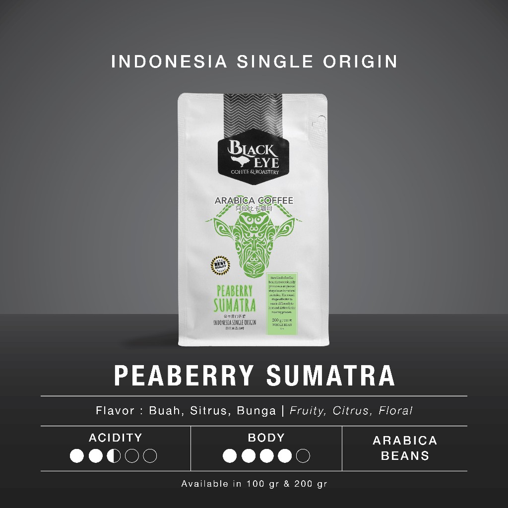

KOPI ARABICA PEABERRY SUMATRA (PREMIUM COFFEE BEANS)