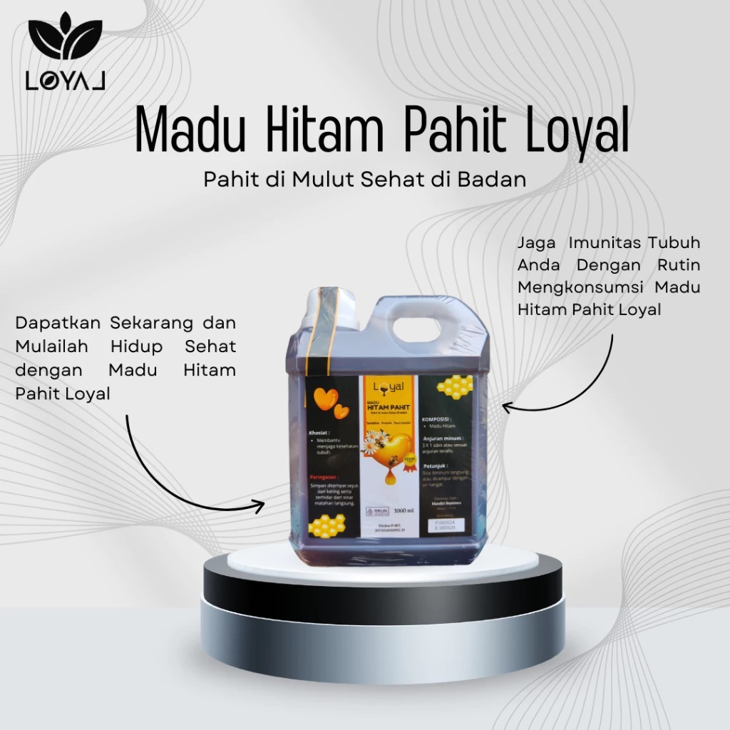 

Madu Hitam Pahit Loyalnest 1kg - Madu Hitam Pahit Premium