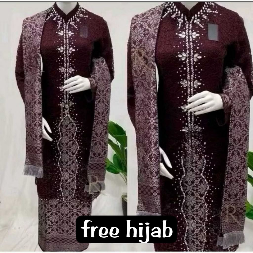 2RF~Kebaya Brukat Payet yura//Kebaya Ibu Besan//Kebaya Brukat Payet Zigzag //Kebaya Kondangan BY_2RF
