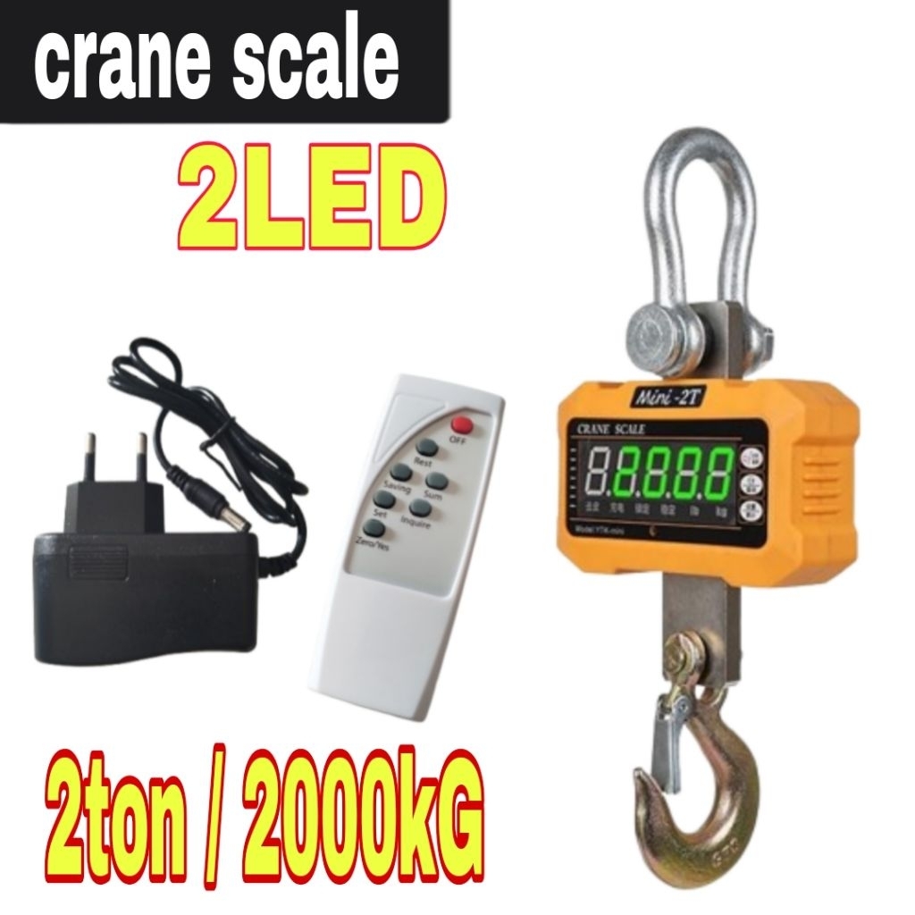 ocs crane scale 2ton 2000kg timbangan gantung digital 2 ton timbangan industri pabrik