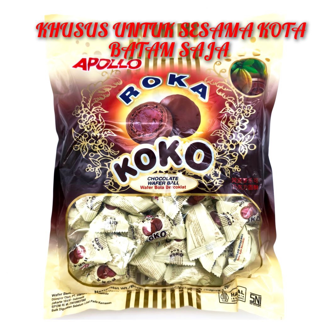 

Apollo Roka Koko Wafer Ball 250 gram isi 50 pcs