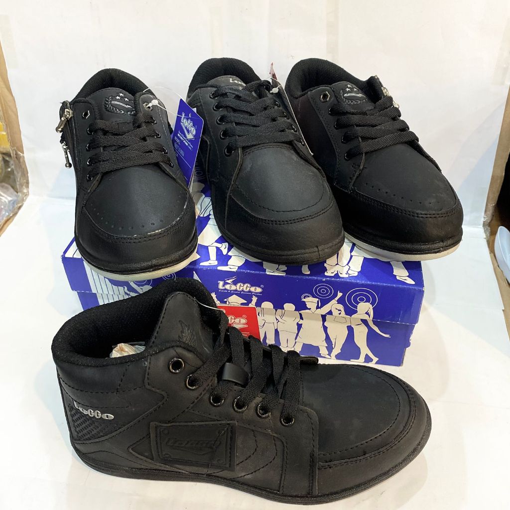 [BISA COD] sepatu sekolah Loggo - Sepatu Unisex hitam casual- sepatu sekolah anak laki-laki dan pere