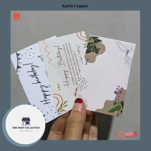 Kartu Ucapan/Gretting Card/Happy Birthday/Custom