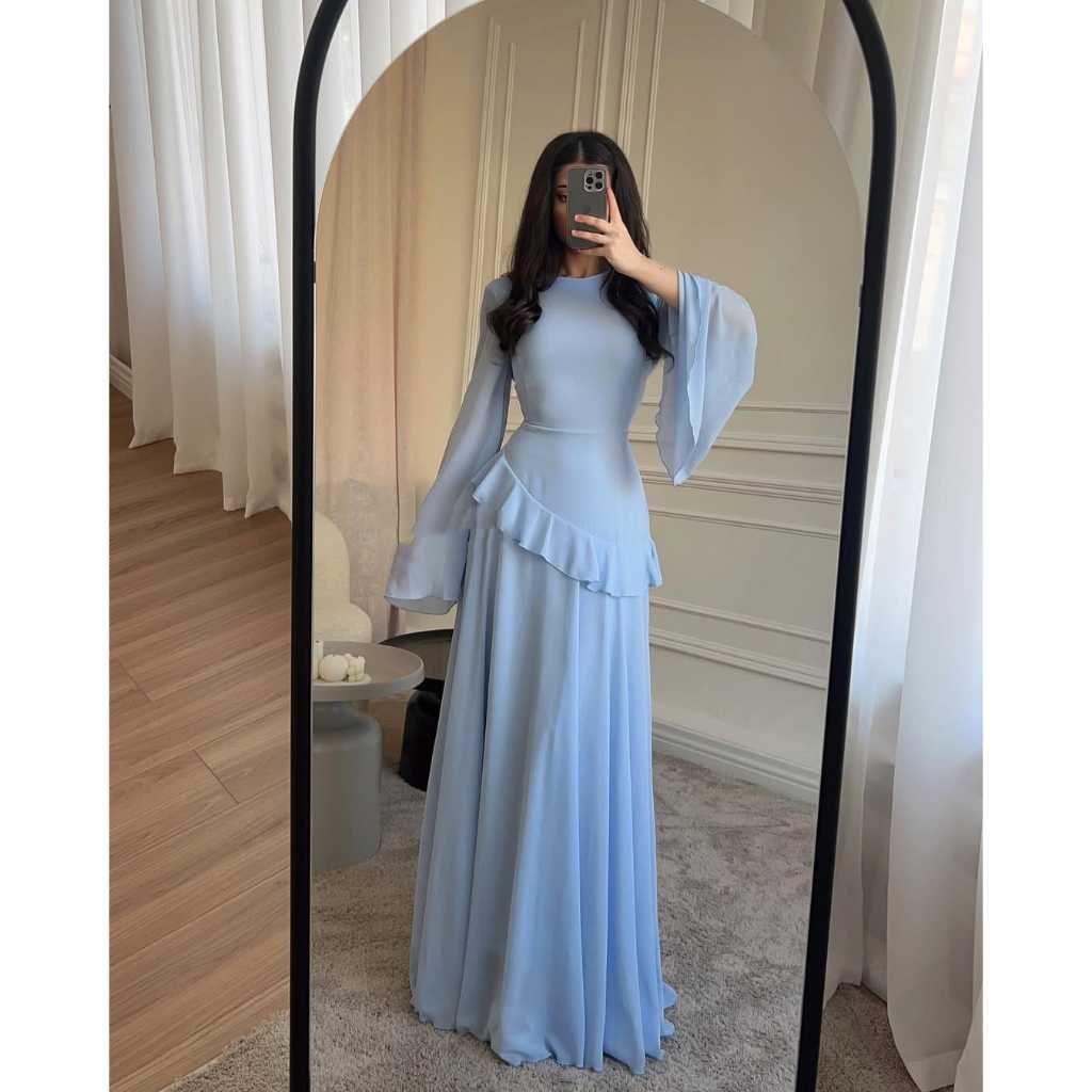 Terbaru Arabella Dress Pesta Model Melayu Simpel Elegan Terbaru