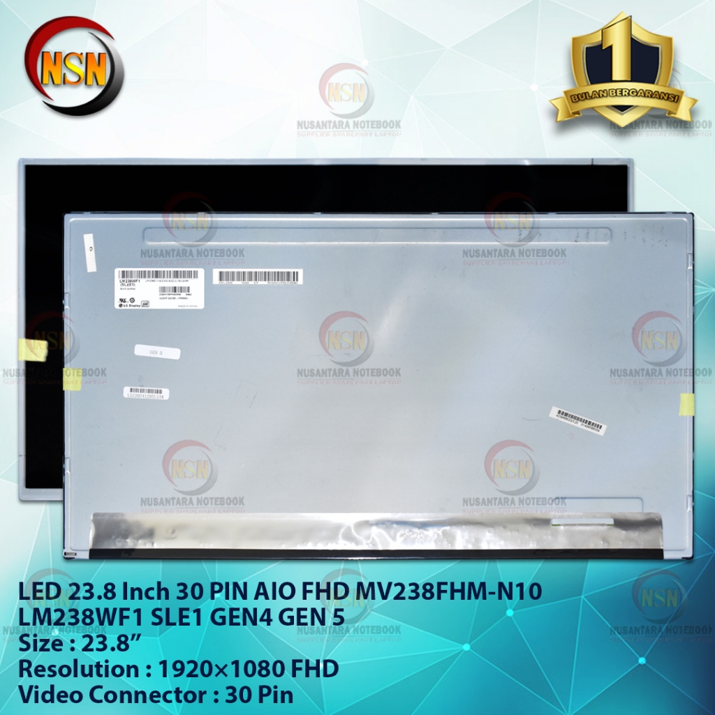 LED 23.8 Inch 30 PIN AIO FHD MV238FHM-N10 LM238WF1 SL E1 GEN5