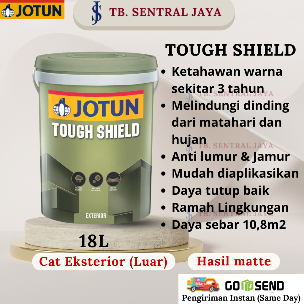 (NON COD)Jotun Tough Shield 18L Cat Tembok Exterior Matt/Tough Shield Jotun Pail