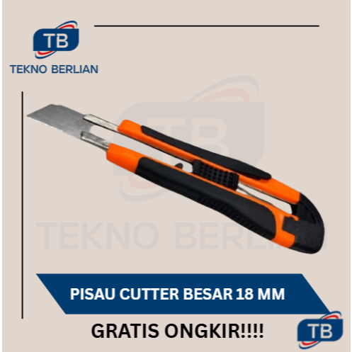 

Pisau Cutter Free Refil 2pcs / Knife Cutter Besar Press Tajam 18mm