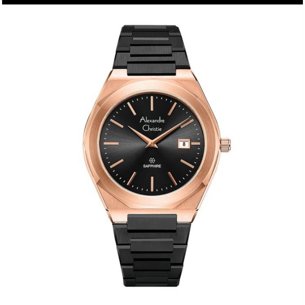 JAM TANGAN PRIA ORIGINAL ALEXANDRE CHRISTIE AC8710MD STAINLESS STELL SHAPPIRE GLASS