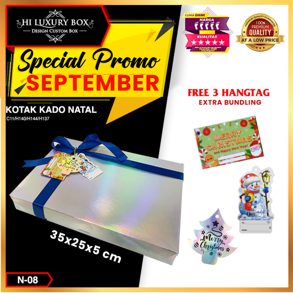 

Kotak Kado - Box Hologram Special Natal - Bundling Promo - N-08