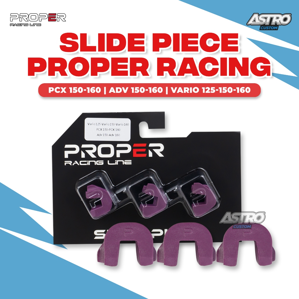 Proper Slide Piece PCX ADV 150 160 Vario 125 Slider Piece Karet Tutup Rumah Roller Pulley CVT Racing