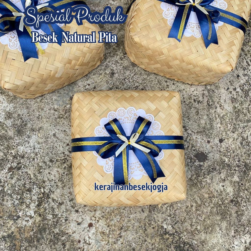 BESEK SEPASANG NATURAL FREE PITA | besek makanan besek bambu besek anyaman besek hantaran