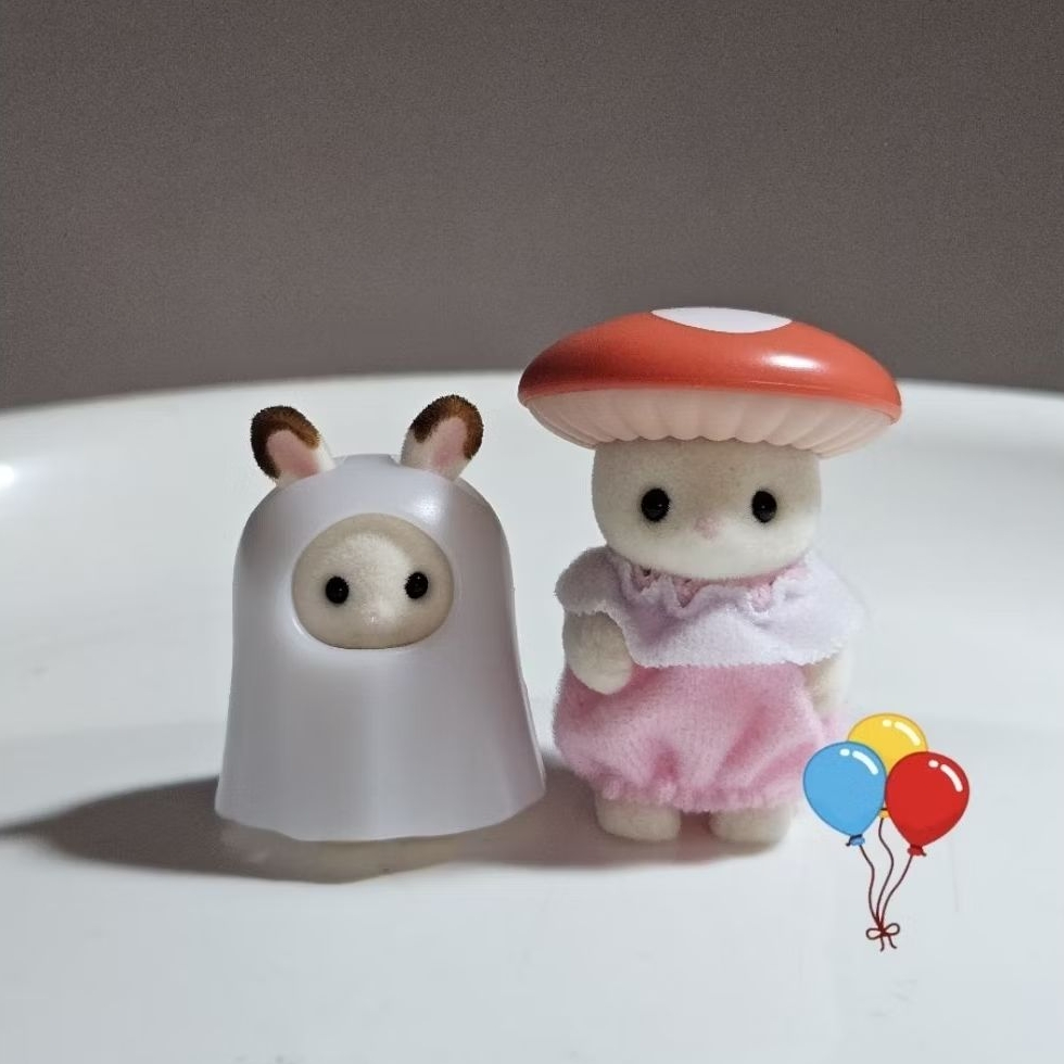 New Sylvanian Families ghost cat mushroom squirell Original epoch