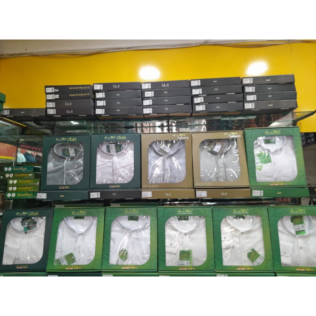 Koko Almia MT Lengan Panjang Warna Putih S M L XL XXL