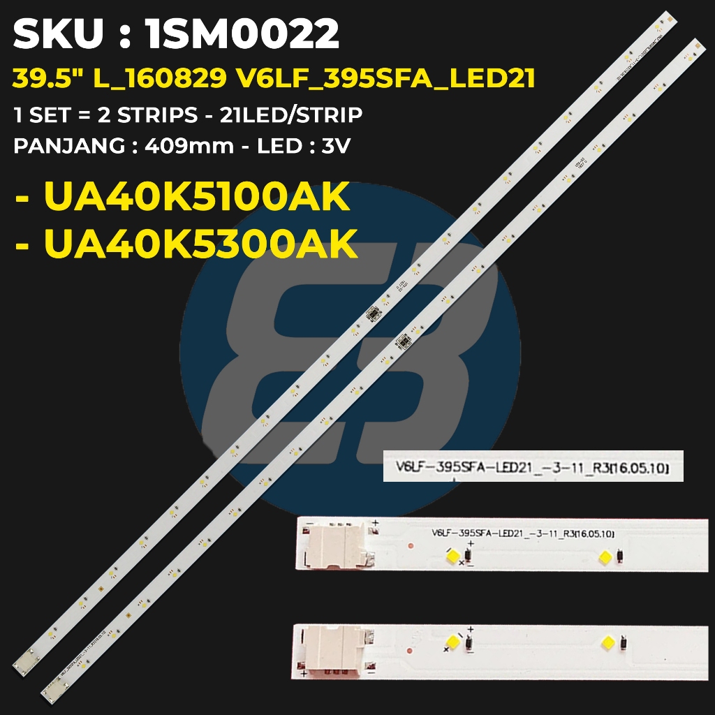 Backlight TV SAMSUNG 40 Inch UA40K5100AK UA40K5300AK Louvre 39.5" L_160829 V6LF_395SFA_LED21