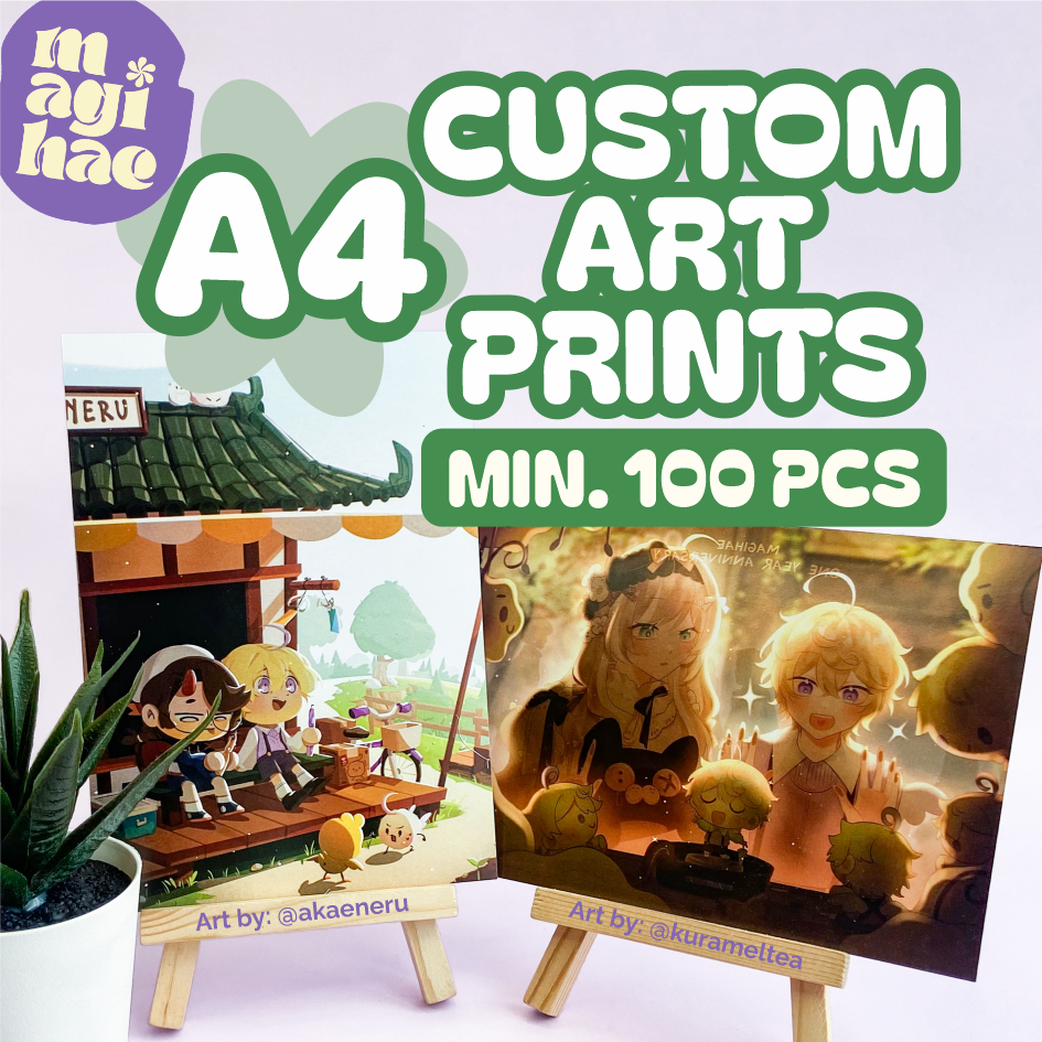 

[Min. 100pcs] Cetak Art Print A4 Custom / Print Poster Foto Gambar Murah Kertas Art Carton Jasmine Hologram Laminasi