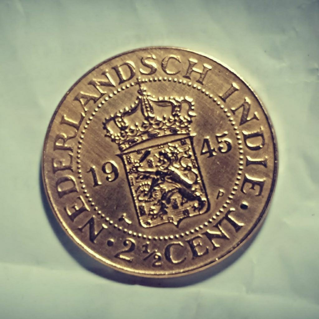 PROMO BENGGOL BESAR 2,5CENT GULDEN  1945 BELANDA NEDERLAND Indie KOLEKSI KUNO MURAH BANYAK DICARI Ko