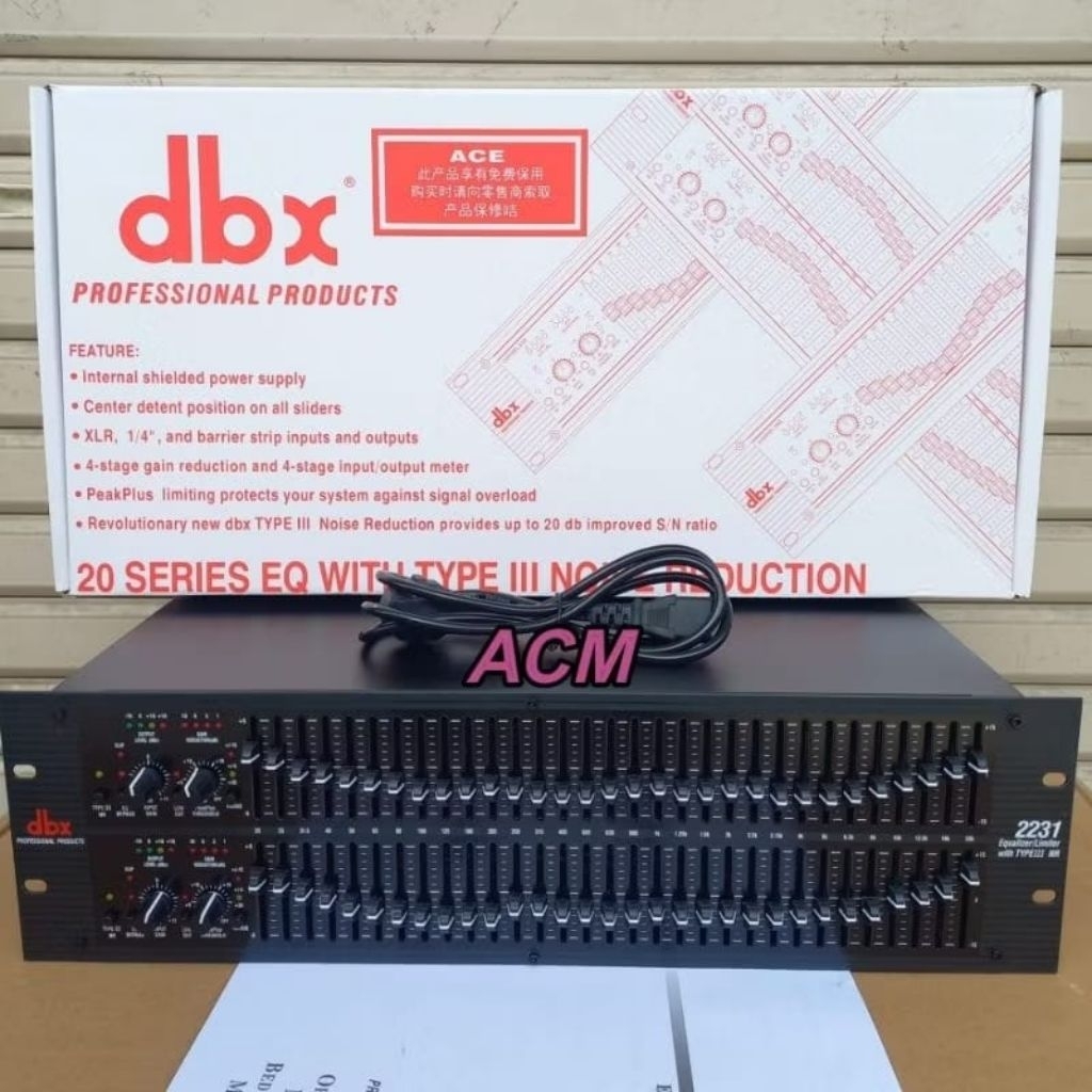 EQUALIZER DBX 2231 MACRO STEREO 2X31 BAND BARANG BARU 2231 MACRO