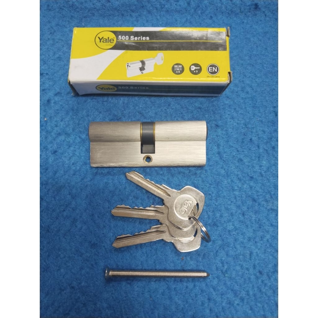 Silinder Kunci YALE 80mm Cylinder Pintu 8 cm ASSA ABLOY 0502-4040 Yale