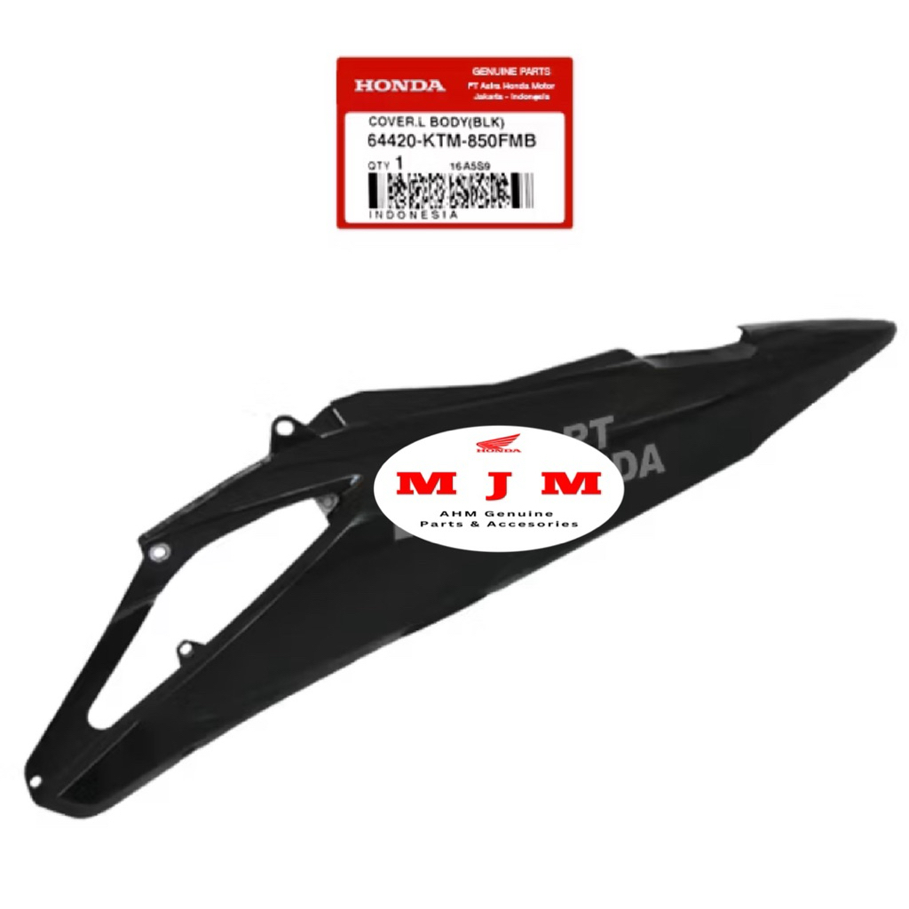 64420-KTM-850FMB  Cover Body Kiri Supra X 125 Lama Batman 2005 - 2013 Hitam