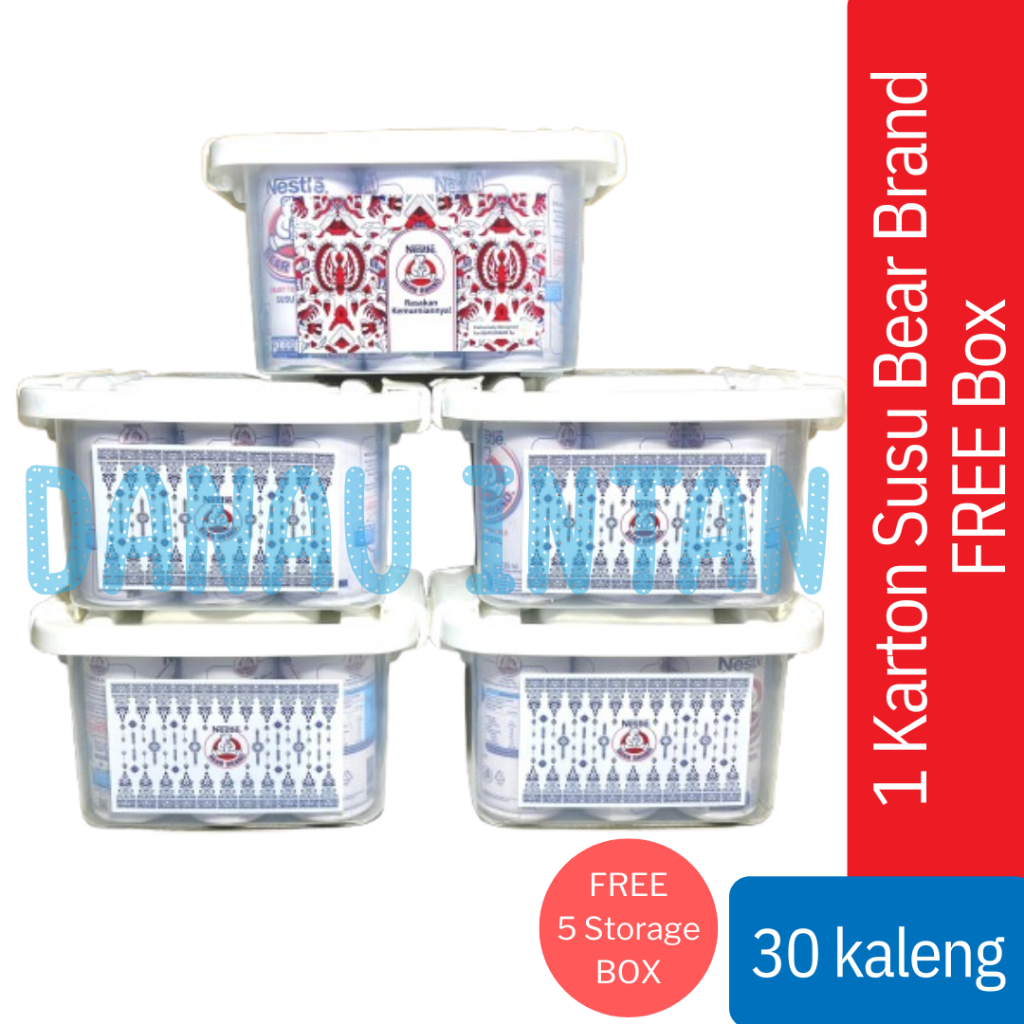 1 Karton Susu Beruang Nestle Bear Brand FREE 5 BOX PENYIMPANAN