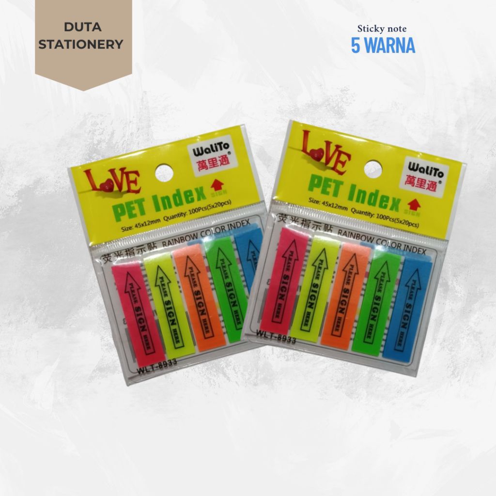 

SIGN HERE STICKY NOTES / STICKY PAGE MAKERS BENTUK PANAH WALITO-8933