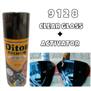 PREMIUM DITON 9128 CLEAR GLOSSY + ACTIVATOR / CAT SEMPROT CLEAR GLOSSY + ACTIVATOR DITON 9128 / PILO