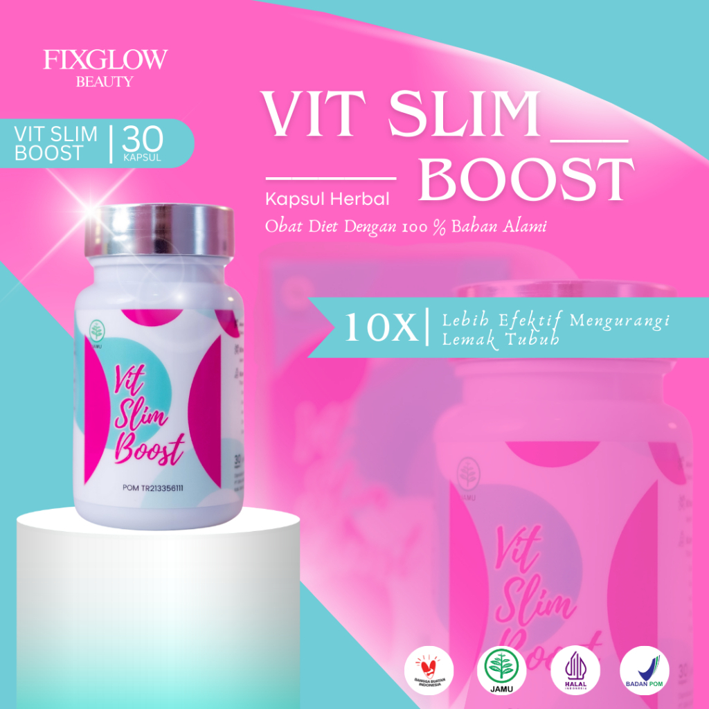 [BPOM] Vit Slim Boost Herbal Diet 30 Capsule BPOM | Pelangsing Herbal | Obat Diet | 30 kapsul