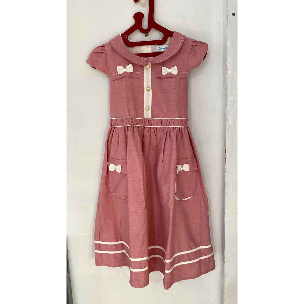 Dress Anak | Dress Dusty Pink | Dress Katun | Dress Polos | PRELOVED