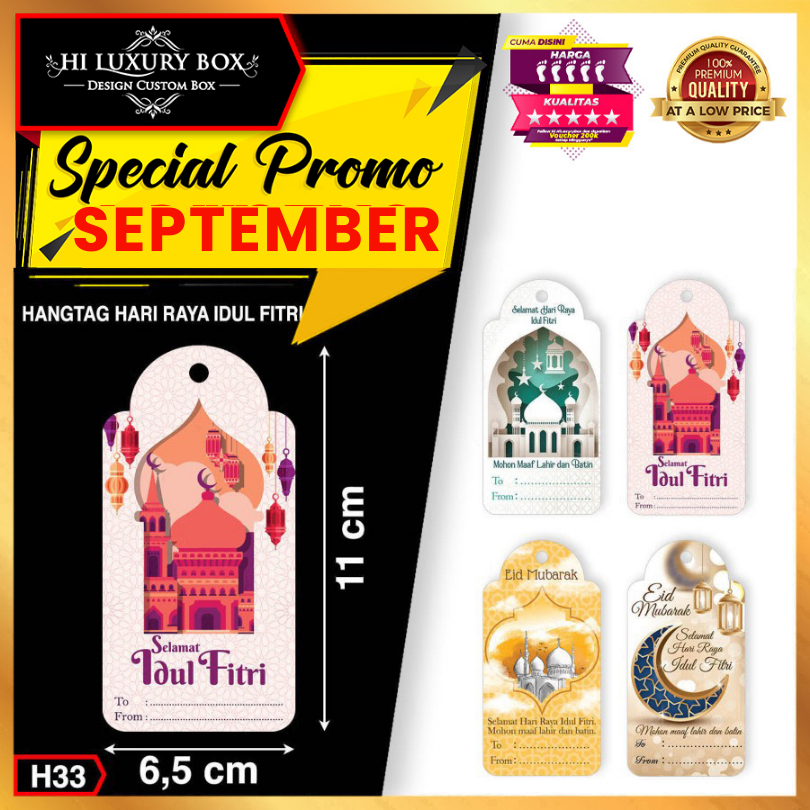 

Hangtag | Label Baju | Hangtag Idul Fitri | Duplex | Murah | 6.5x11 Hangtag Hari Raya H33
