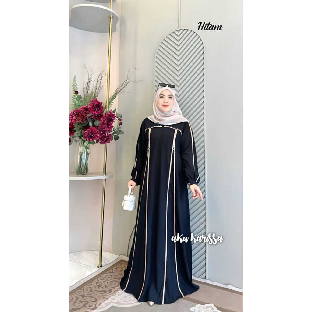 Gamis  ter baru ainaya dress ori Aku Karissa payet bahan sabrina remaja kekinian dewasa agnia brukat