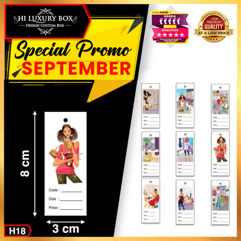 

Hang Tag | Label Baju | Hangtag Baju | Ivory | Murah | 8X3 H18