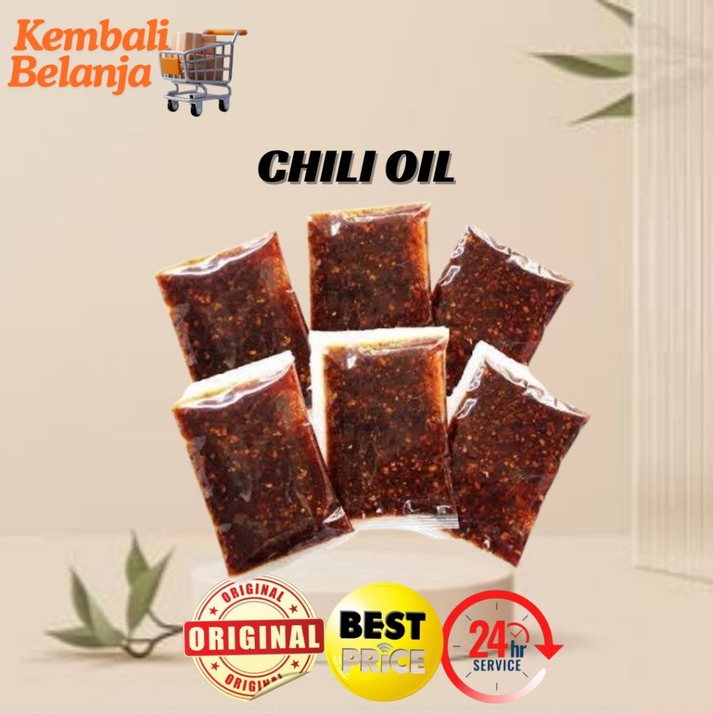 

Chili Oil Sachet 10 Gram/ Minyak Cabe Pedas Enak/ Chili Oil Pedas Enak