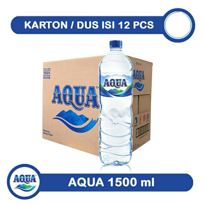 AQUA Air Mineral 1500ml [ BOTOL BESAR ]