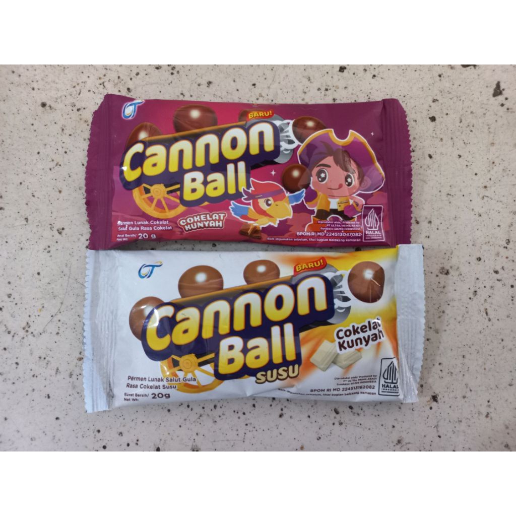

Cannon Ball coklat kunyah eceran 20gr