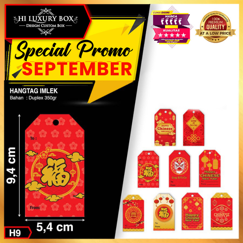 

Hang Tag | Label Baju | Hangtag Baju | Hangtag Imlek | Ivory | Murah | 9.4x5.4 H9