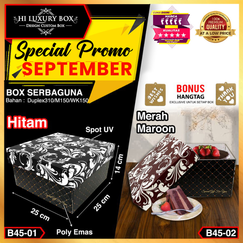 

Kotak Kue|Kado|Cake|Gift|Serbaguna|Penyimanan|Box|Dus|Packaging|B45