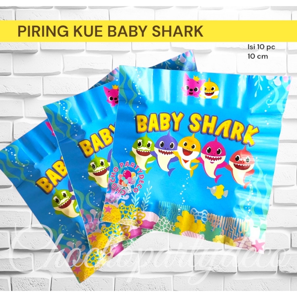 Piring Kue BABY SHARK / Piring Kue Ulang Tahun BABY SHARK