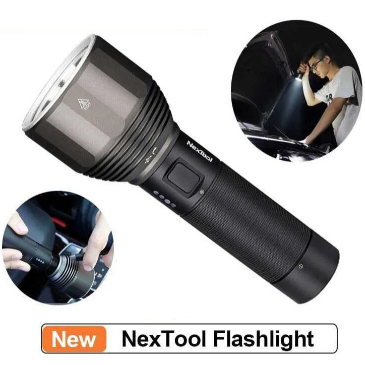 Senter LED USB Rechargeable 2000 Lumens Bisa Dicas Paling Terang Jarak Jauh 380 Meter