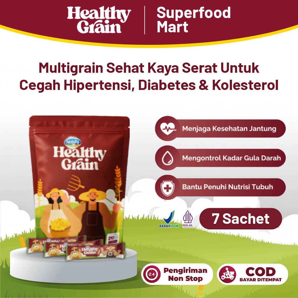 

HealthyGrain - Minuman Herbal Multigrain Untuk Atasi Hipertensi dan Tekanan Darah Tinggi - 1 Pouch
