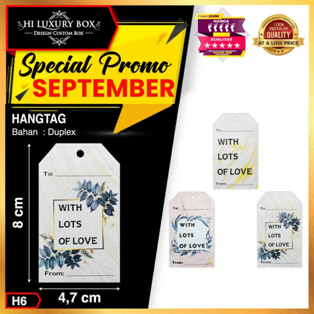 

Hang Tag | Label Baju | Hangtag Baju | Duplex | Murah | (8x4.7) H6