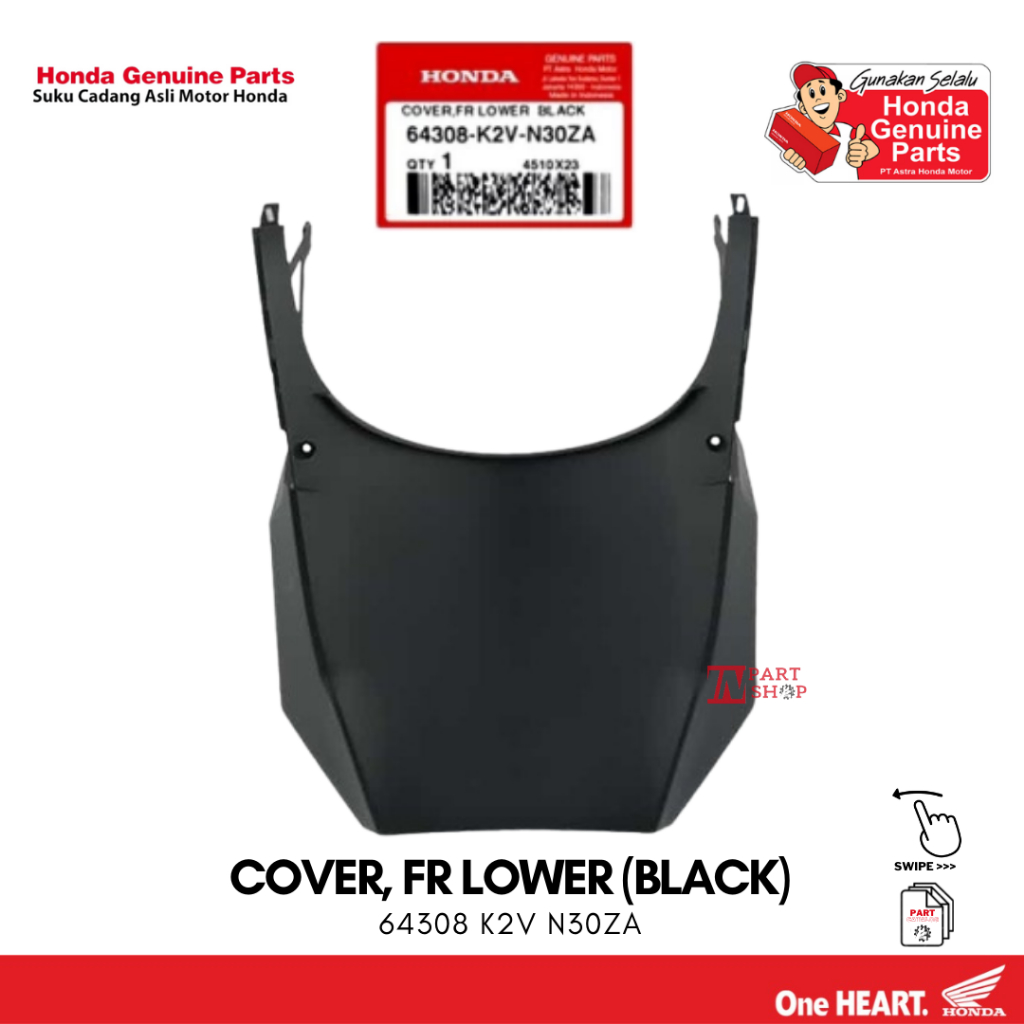 Cover Dek Lumpur (Cover FR Lower) - New Vario 125 eSP K2V / 64308-K2V-N30ZA