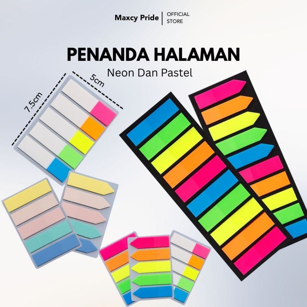 

Colorful Index Page Sticky Notes Transparent Memo Bookmarks Colorful Pages Sekolah Kantor