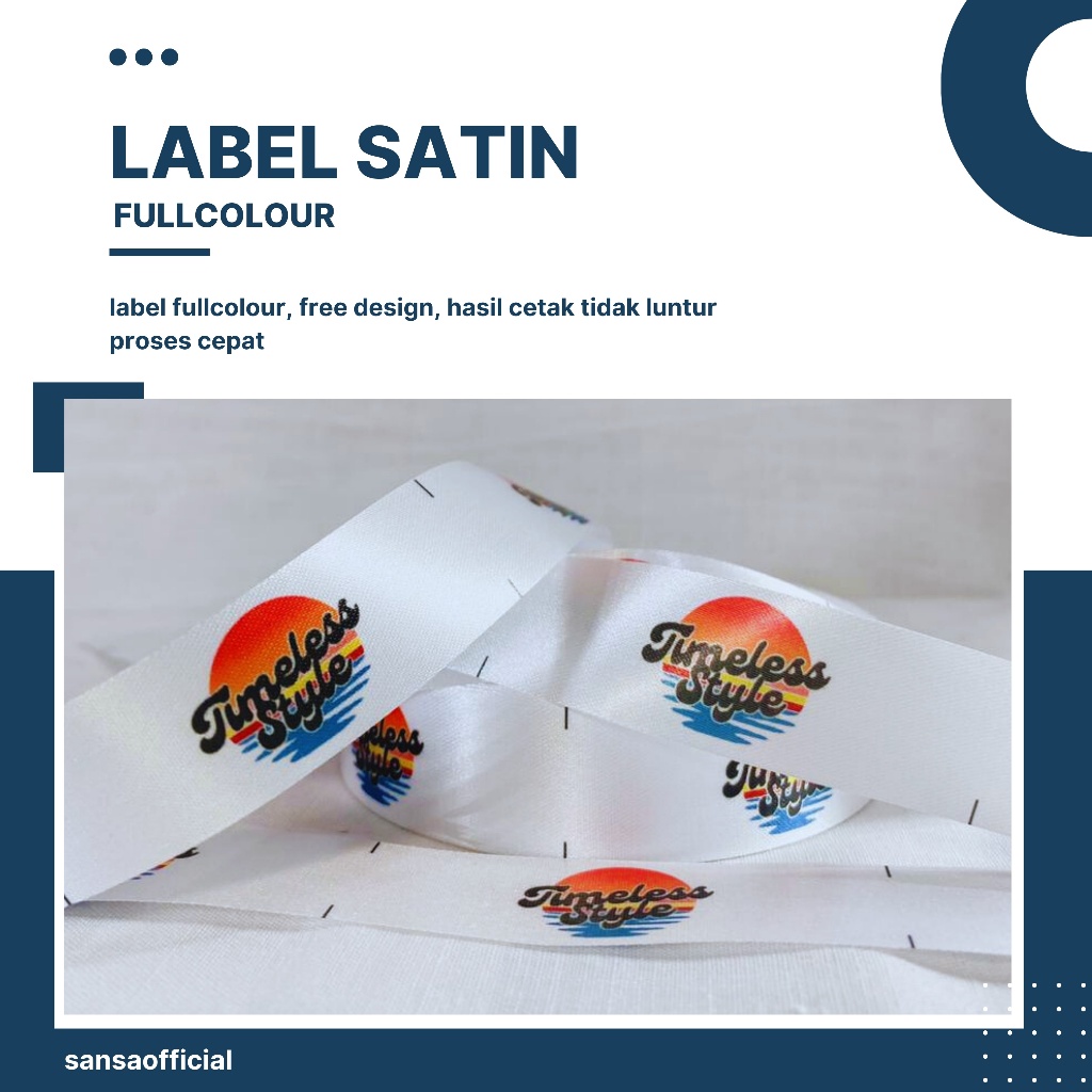 

label satin label baju label satin fullcolour