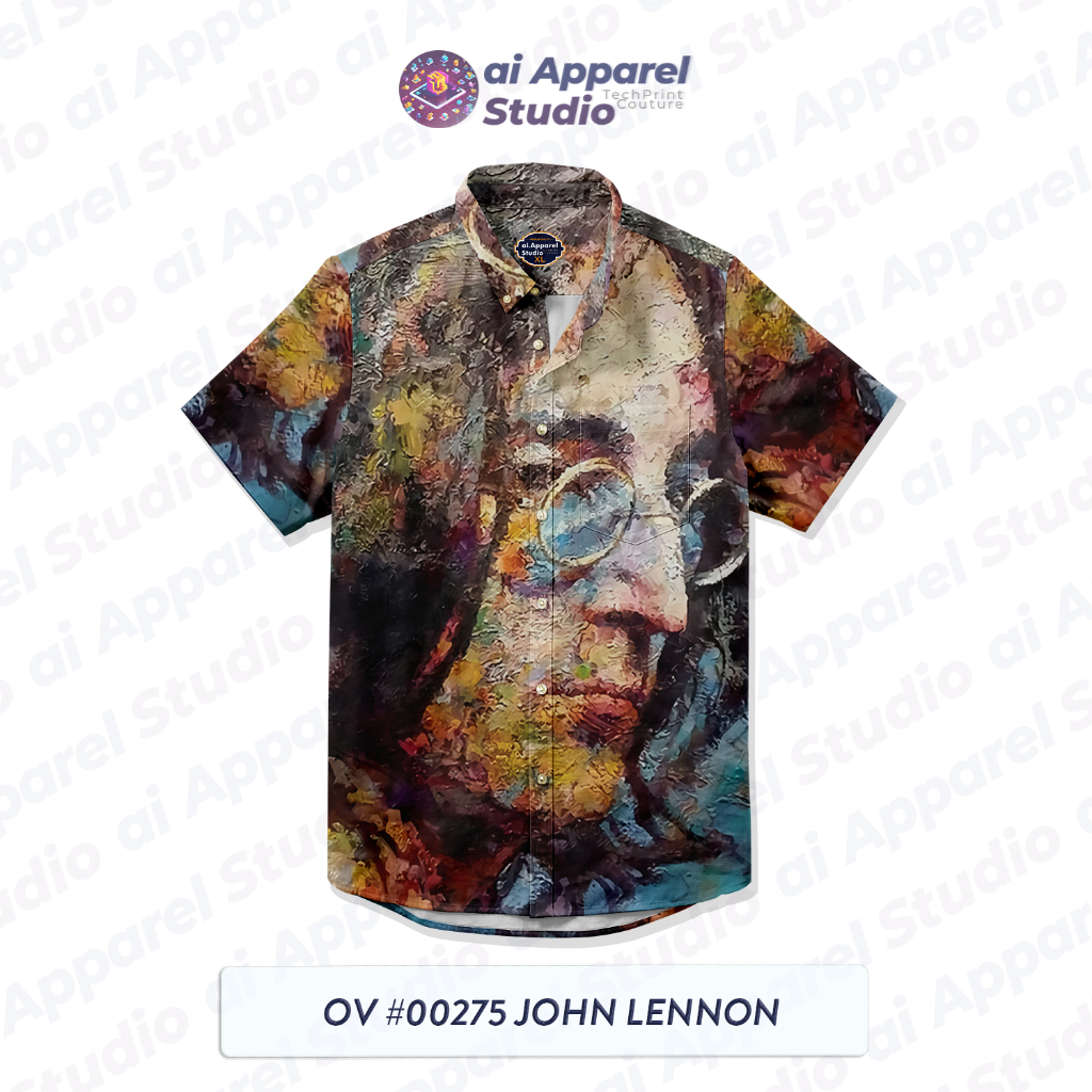 Kemeja Printing OV #00275 Motif JOHN LENNON Original Fullprint