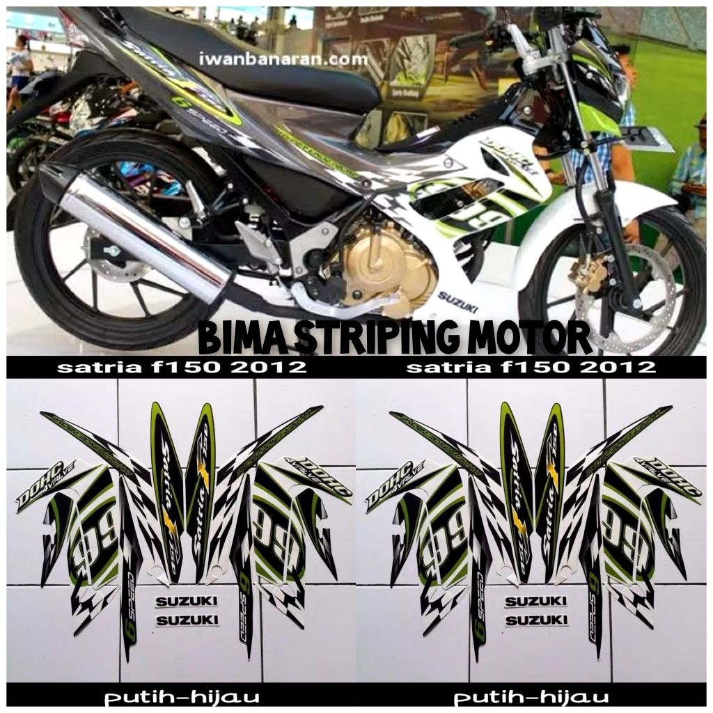 Stiker Striping List Body Full Set Motor SuzukiSatria fu 150 Barong 2012