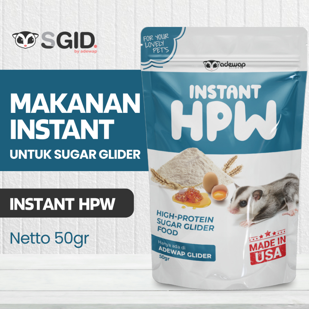 HPW Instan / Pro Booster Sugar Glider Nutrisi wajib 50gr high protein wombaroo Paling Banyak Dicari