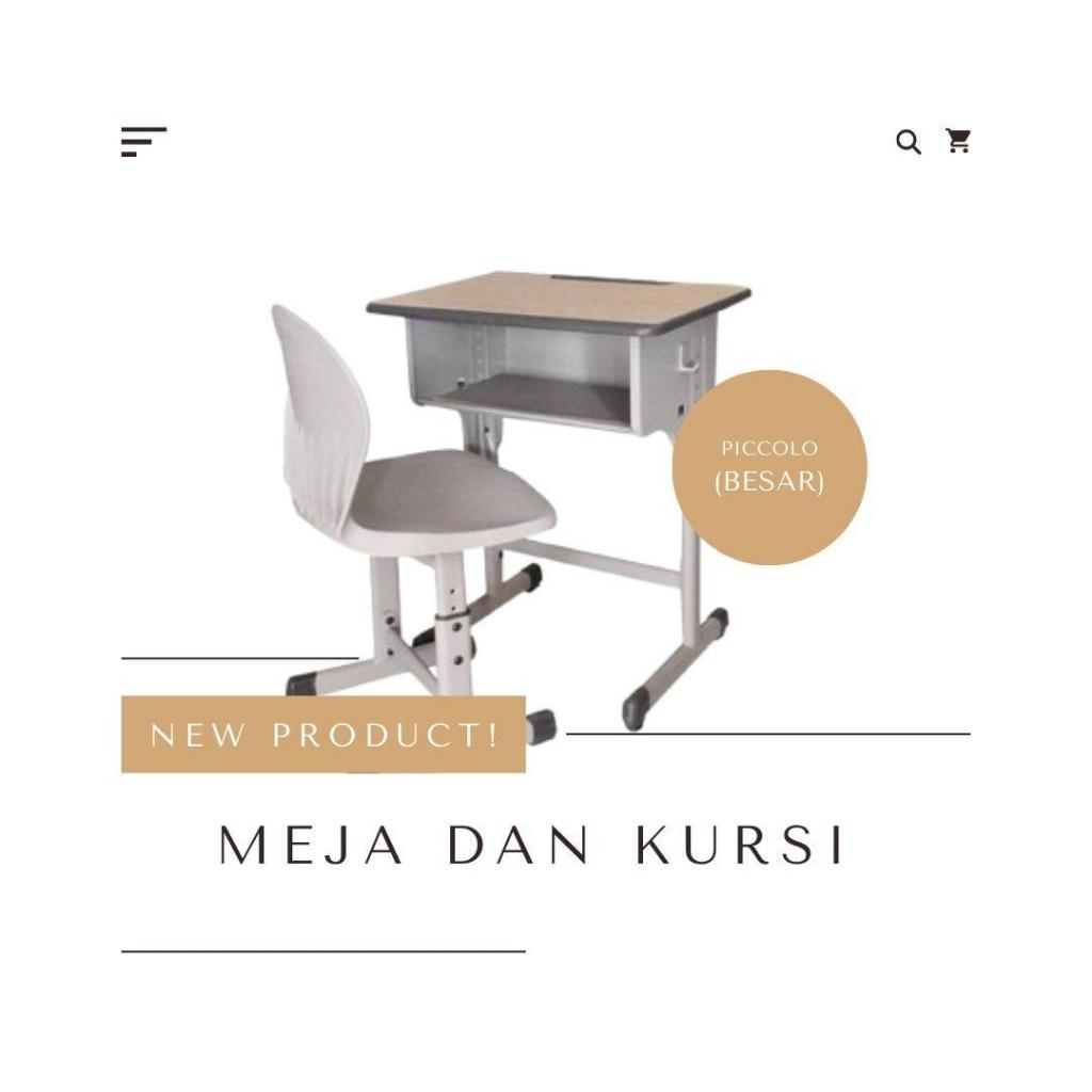 Meja dan Kursi Belajar 1 Set PICCOLO Besar Ouma