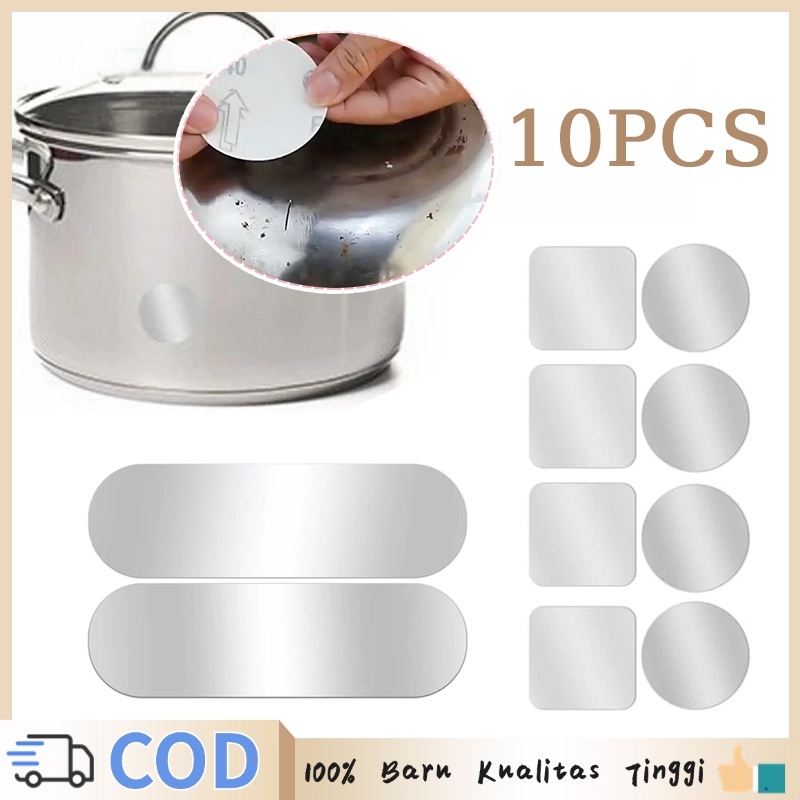 10 Lembar Lem Panci Lem Panci Aluminium Tahan Panas Tembel Panci Aluminium Penambal Panci Bocor Anti
