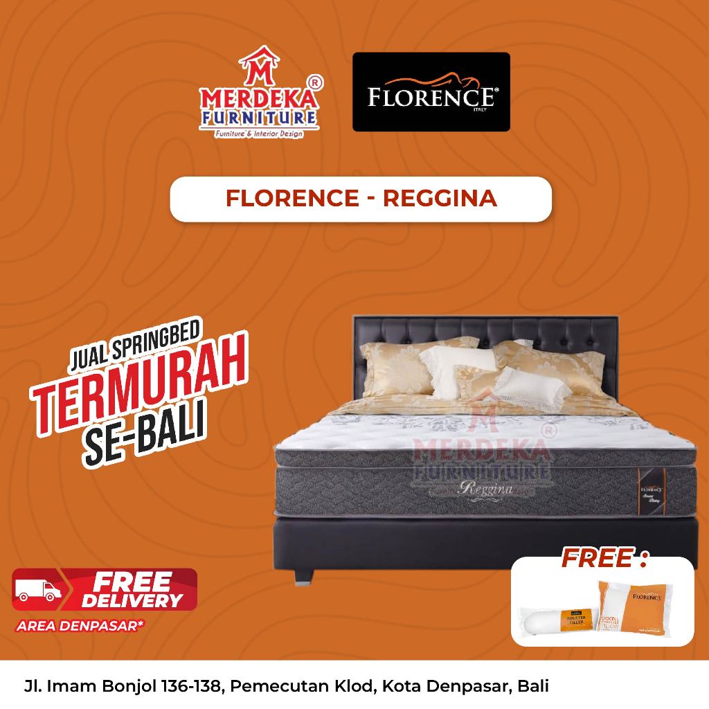 Kasur Florence ~ Reggina | Spring Bed 160x200|Free Bantal|