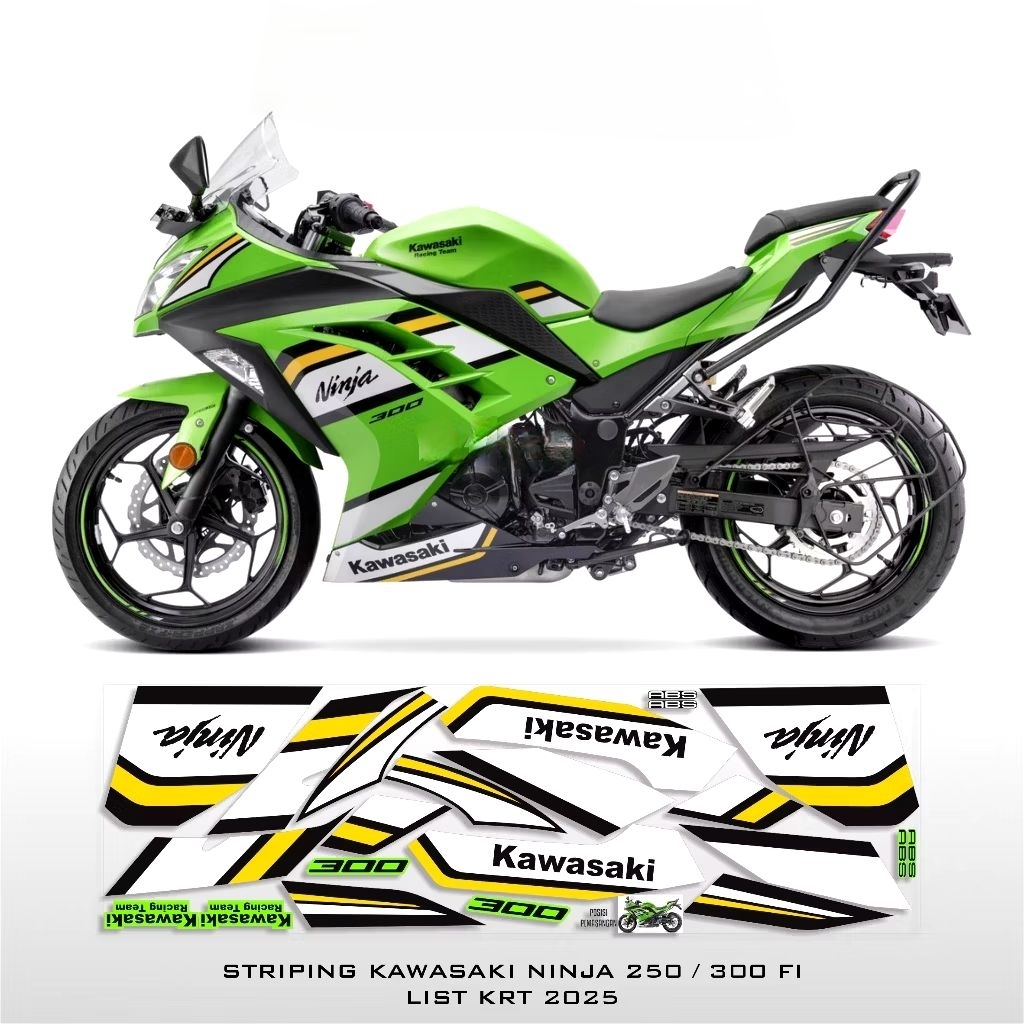 Striping Ninja Fi 250 Old Livery Krt 2025 / Decal Sticker Kawasaki Ninja 250 Fi